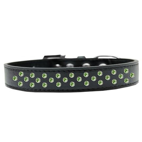 Unconditional Love Sprinkles Lime Green Crystals Dog CollarBlack Size 14 UN756586